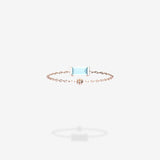18K Rose Gold-Baguette