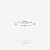 18K White Gold-Baguette
