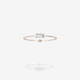 18K Rose Gold-Baguette