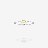 18K White Gold-Baguette