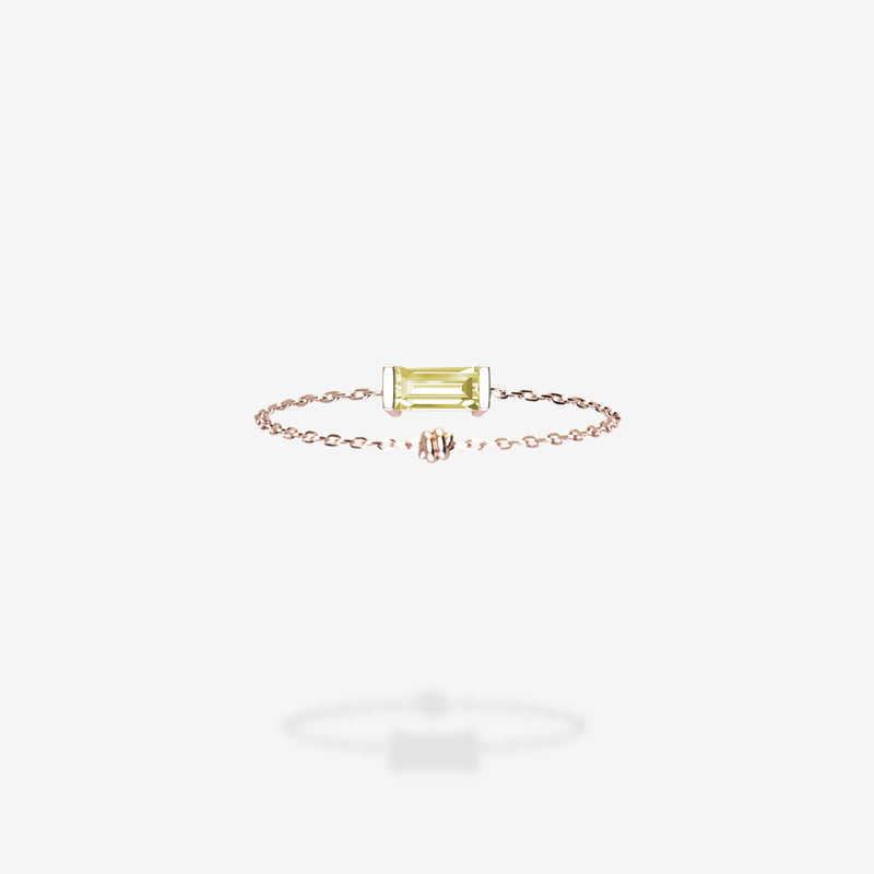 18K Rose Gold-Baguette