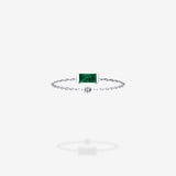 18K White Gold-Baguette