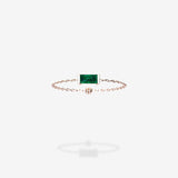 18K Rose Gold-Baguette