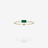 18K Yellow Gold-Baguette
