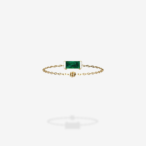 18K Yellow Gold-Baguette