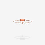 18K Rose Gold-Baguette