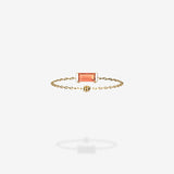 18K Yellow Gold-Baguette