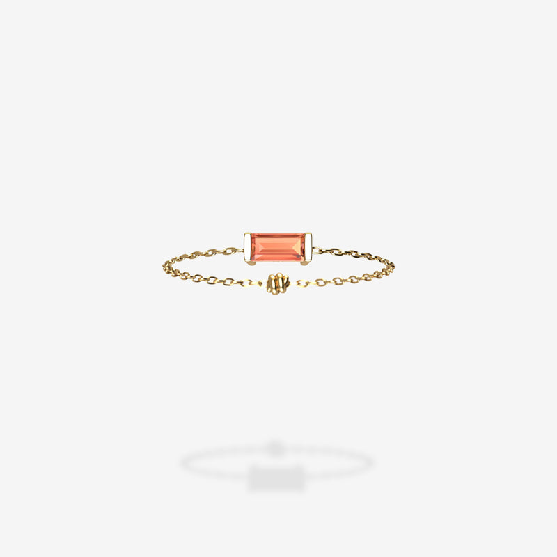 18K Yellow Gold-Baguette