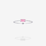 18K White Gold-Baguette