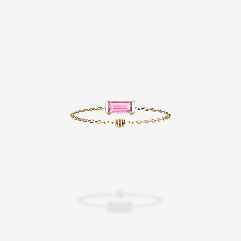 18K Yellow Gold-Baguette