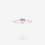 18K Rose Gold-Baguette