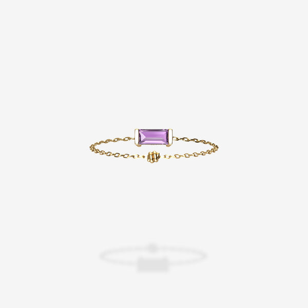18K Yellow Gold-Baguette