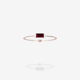 18K Rose Gold-Baguette