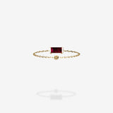 18K Yellow Gold-Baguette