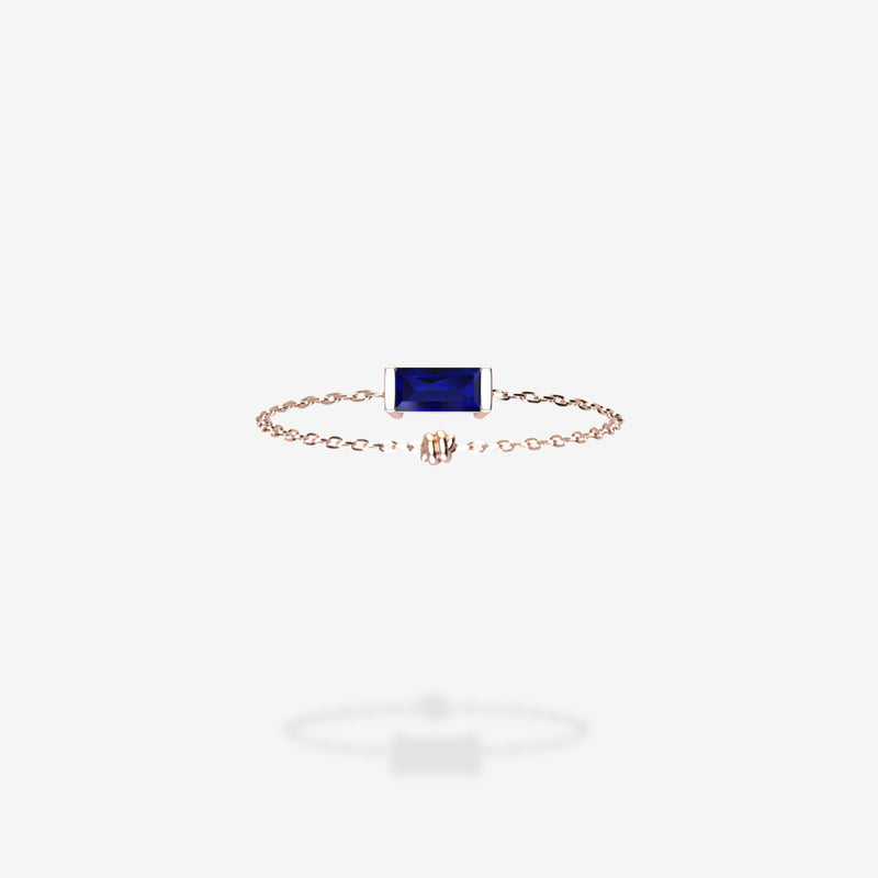 18K Rose Gold-Baguette