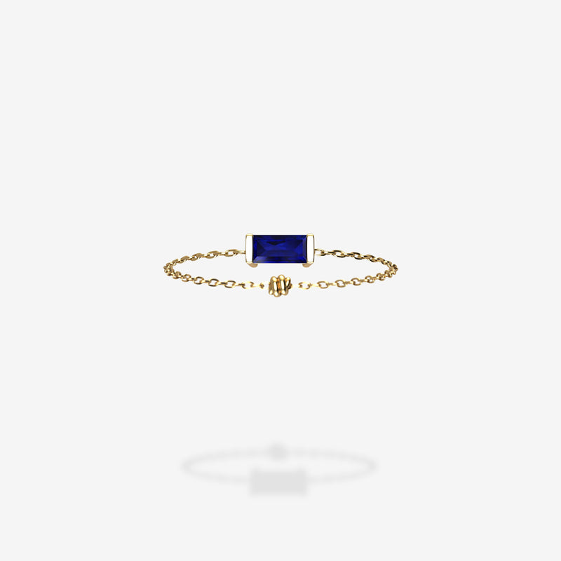 18K Yellow Gold-Baguette