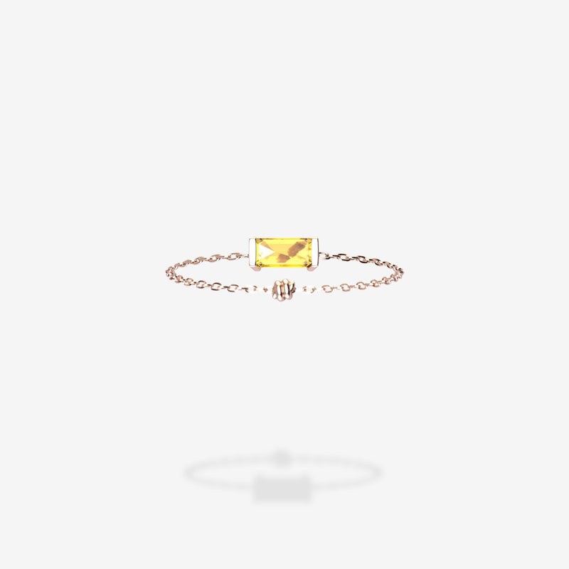 18K Rose Gold-Baguette