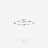 18K White Gold-Cushion