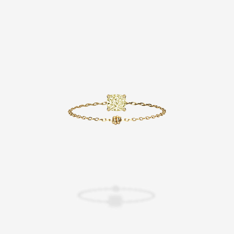 18K Yellow Gold-Cushion