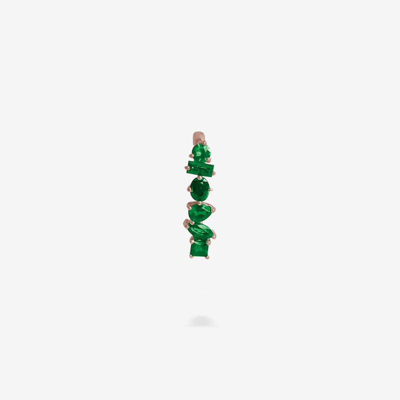 18K Rose Gold-Emeralds