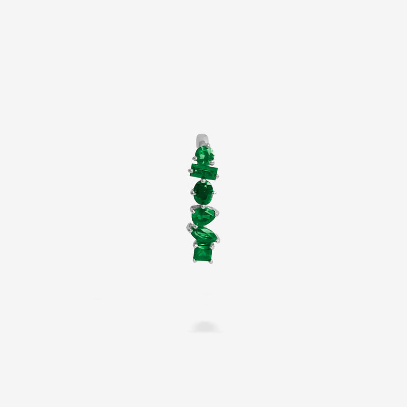 18K White Gold-Emeralds