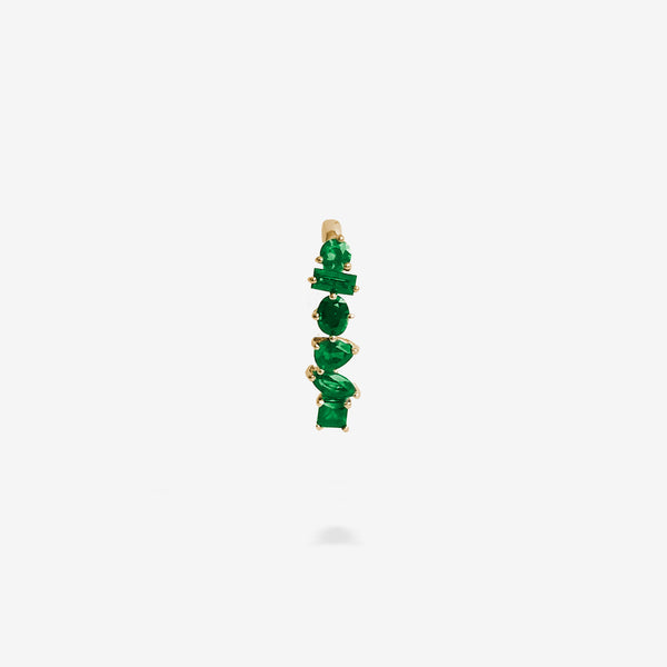 18K Yellow Gold-Emeralds