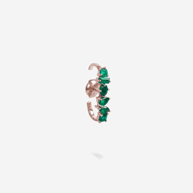 18K Rose Gold-Emeralds