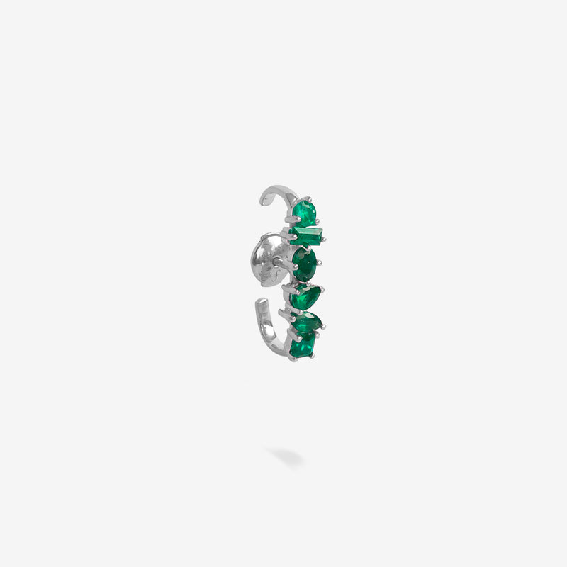 18K White Gold-Emeralds