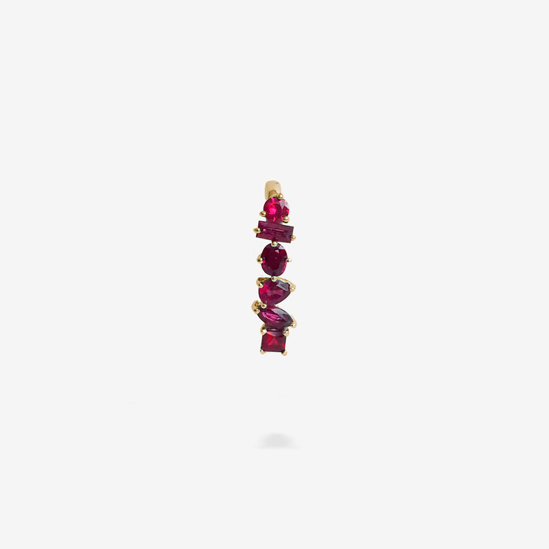18K Yellow Gold-Rubies
