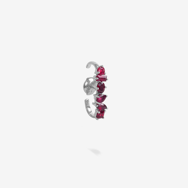 18K White Gold-Rubies