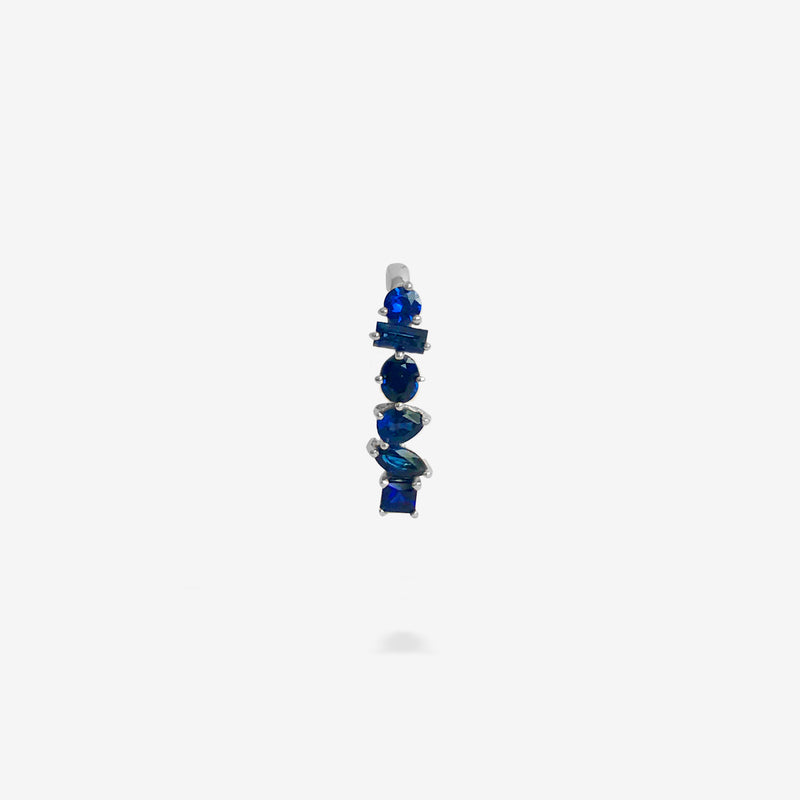 18K White Gold-Sapphires