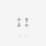 18K White Gold-Asscher & Pears