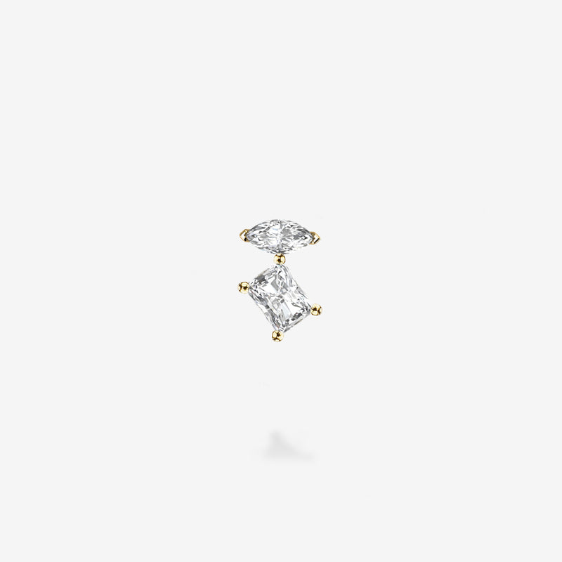 18K Yellow Gold-Marquee & Radiant
