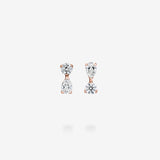 18K Rose Gold-Round & Pear
