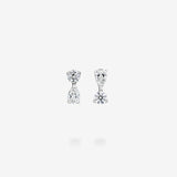 18K White Gold-Round & Pear