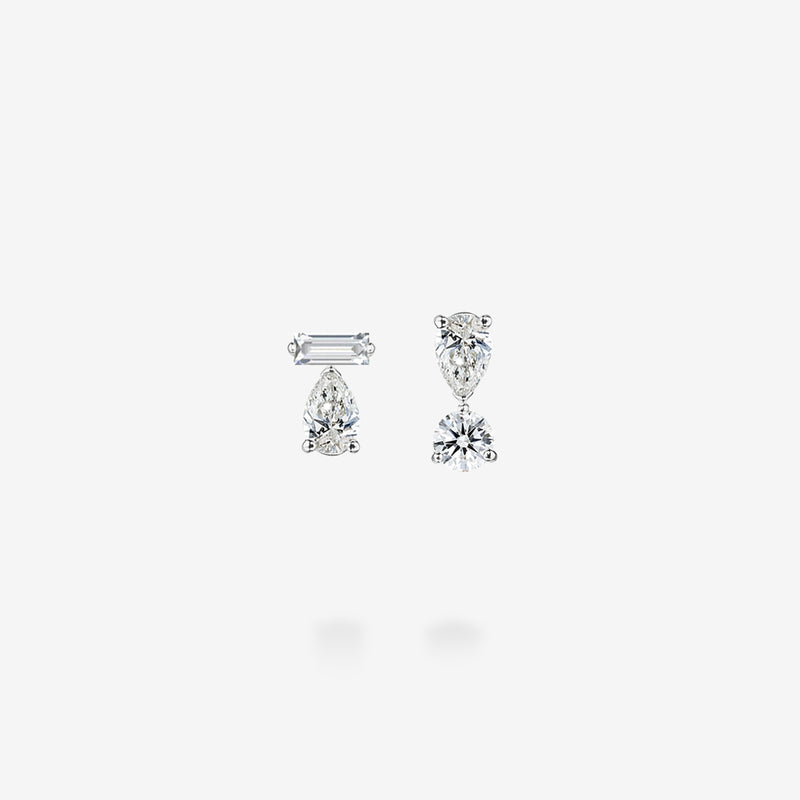 18K White Gold-with Baguette