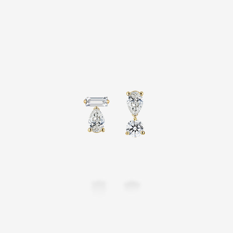 18K Yellow Gold-with Baguette
