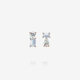 18K Rose Gold-with Emerald Cut