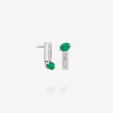 18K White Gold-Emerald