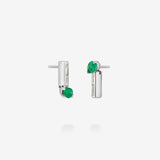 18K White Gold-Emerald
