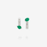 18K White Gold-Emerald