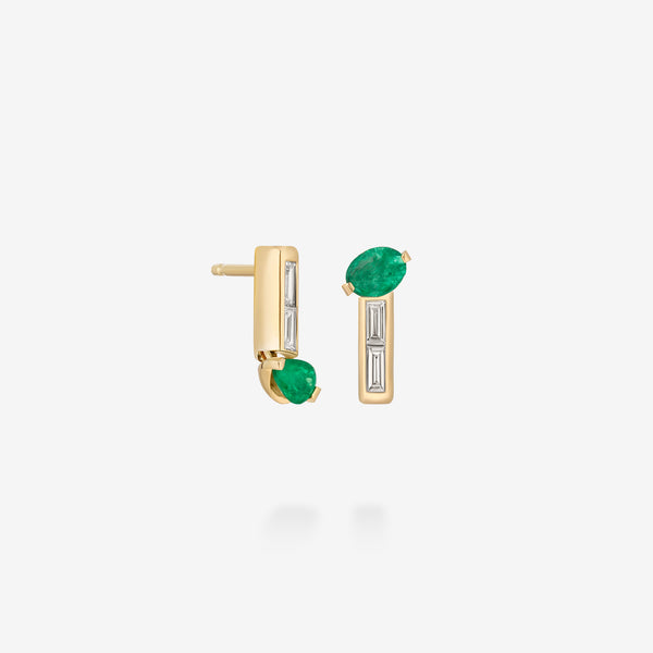 18K Yellow Gold-Emerald