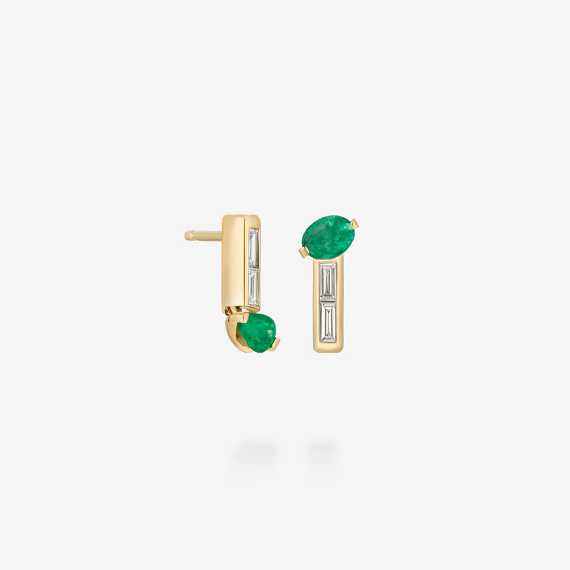 18K Yellow Gold-Emerald