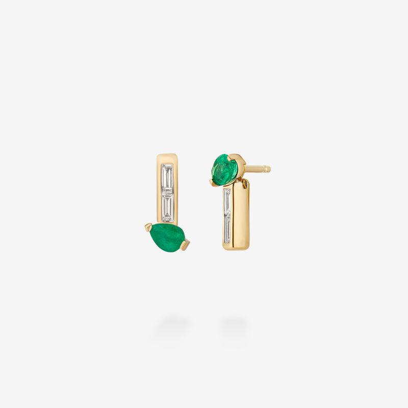 18K Yellow Gold-Emerald