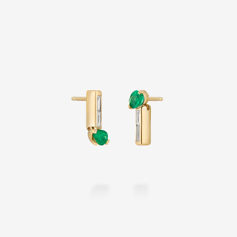 18K Yellow Gold-Emerald