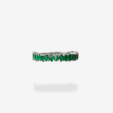 18K White Gold-Emeralds