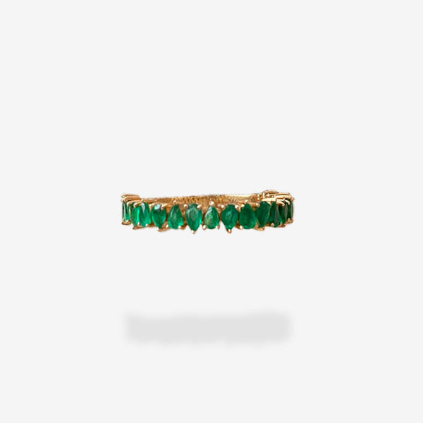 18K Yellow Gold-Emeralds