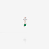 18K Rose Gold-Diamond & Emerald