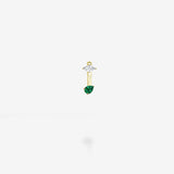 18K Yellow Gold-Diamond & Emerald