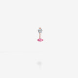 18K Rose Gold-Diamond & Pink Sapphire